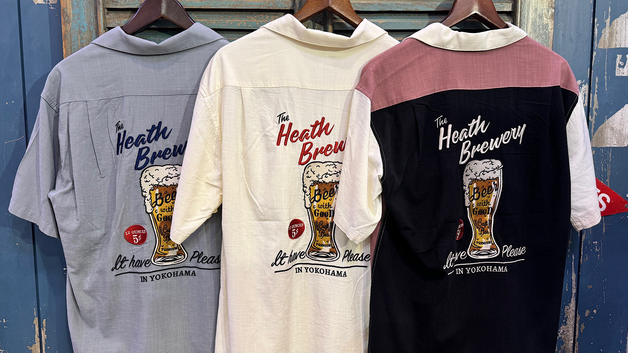【人気刺繍シリーズ】BEER 刺繍シャツ　入荷！