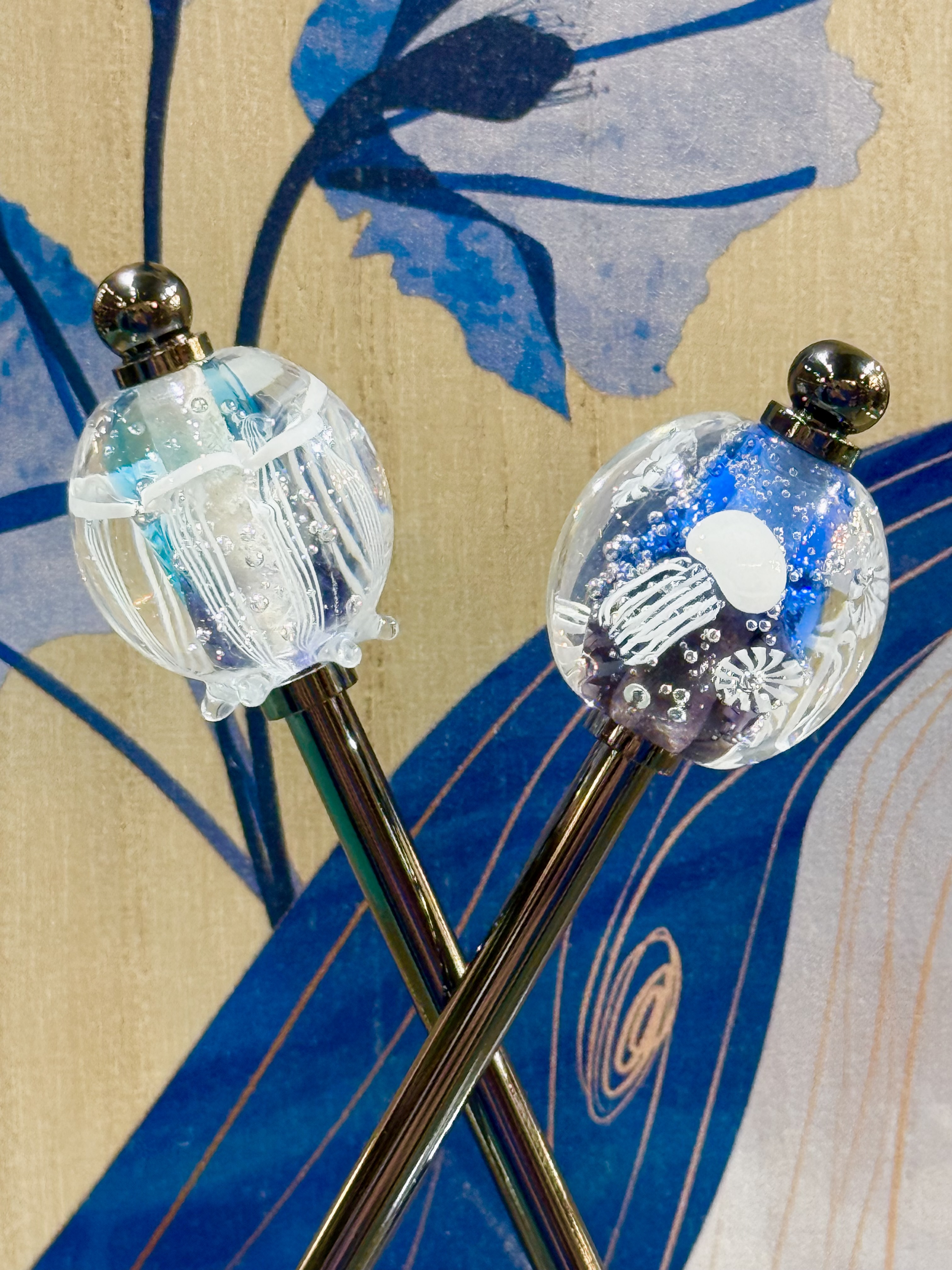 【〝クラゲ〟デザインの簪♫】