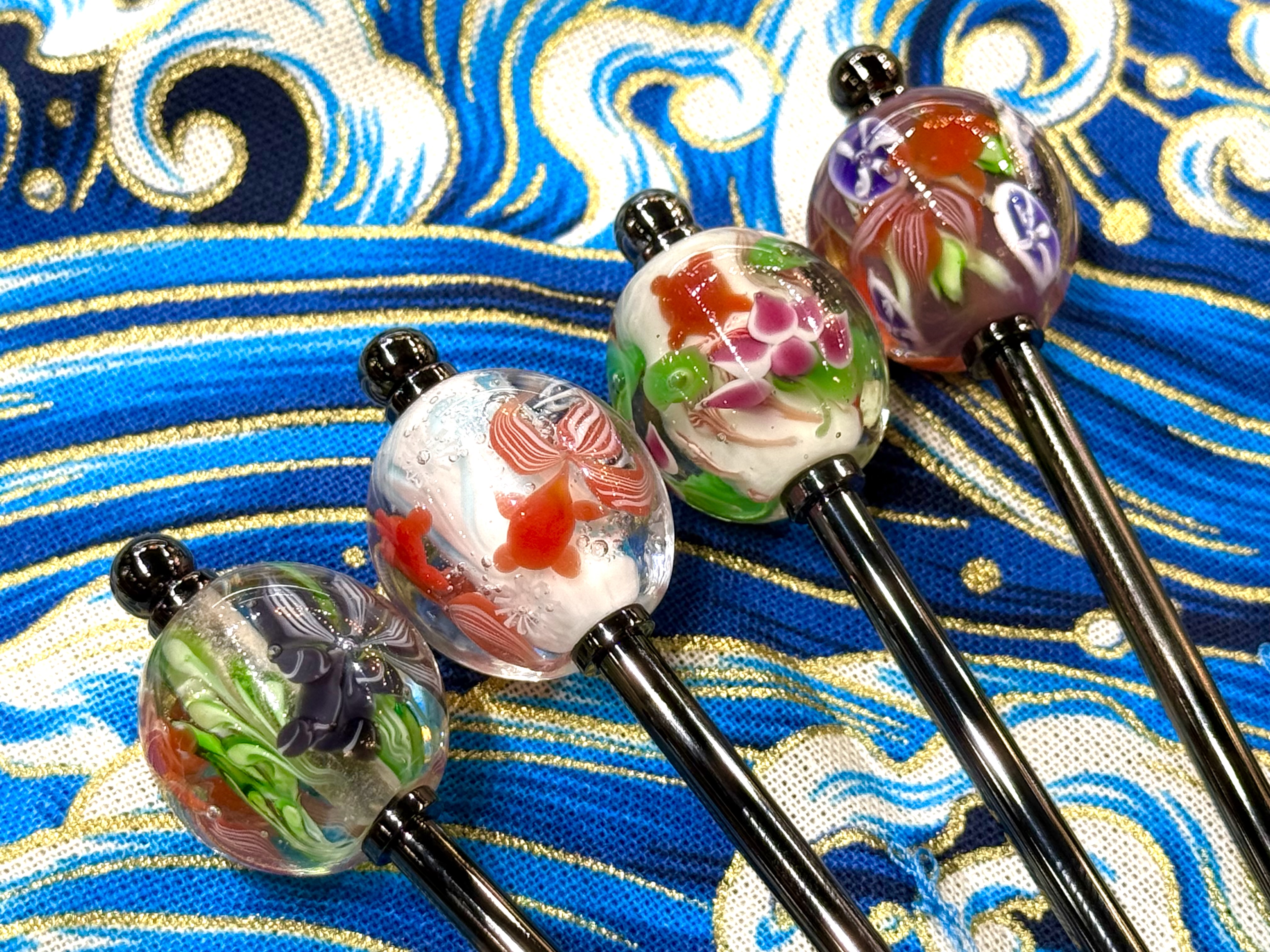 【ひと足お先に☆〝涼〟を感じるデザイン簪】