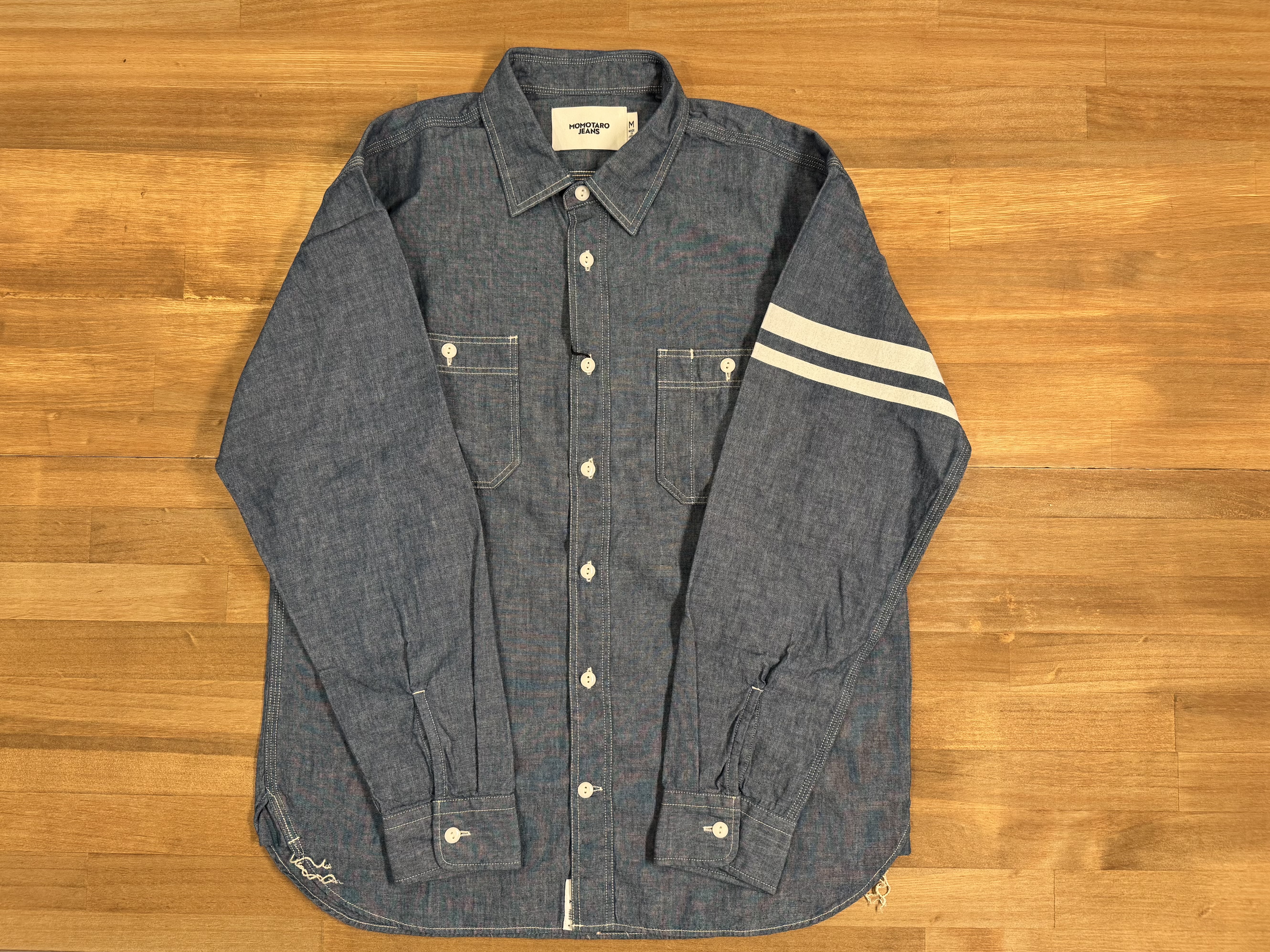 【桃太郎JEANS】シャンブレーシャツ