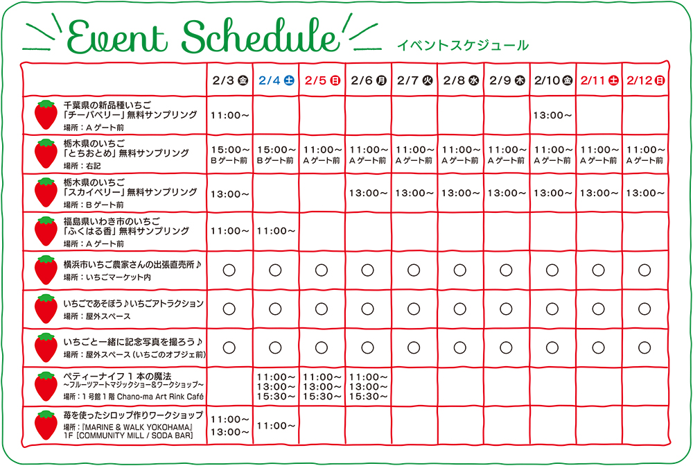 スケジュール